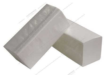 Image de Essuie mains pliés enchevêtrés 2P en W blanc 22x34cm 3750F