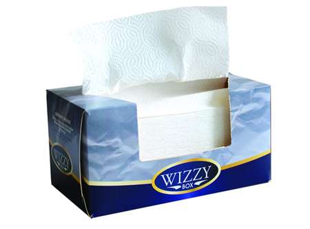 Image de Essuie tout enchevêtrés blanc 22x22 cm WIZZY BOX 15x180F