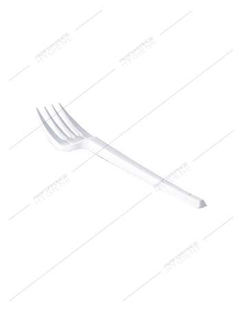Fourchette en plastique blanc - lot 100