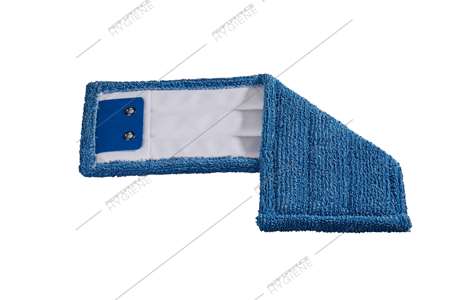 Image de Frange à languettes/poches microfibre bleue - 40cm