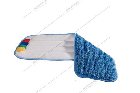 Image de Frange velcro microfibre bleue - 40cm