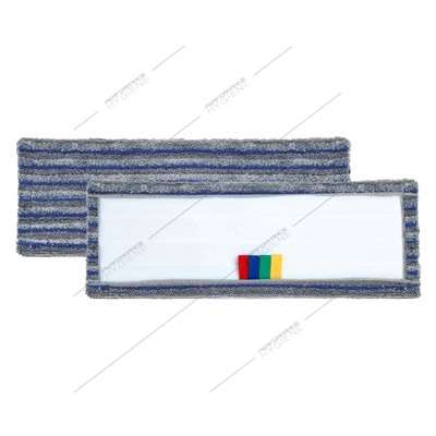 Image de Frange velcro microfibre grattante grise/bleue SOFT TEC 44cm