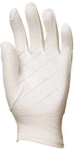 Image de Gants coton blanc cousus - T07/S - lot 10