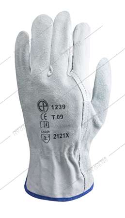 Image de Gants maitrise cuir de buffle dos croute blanc T10/XL