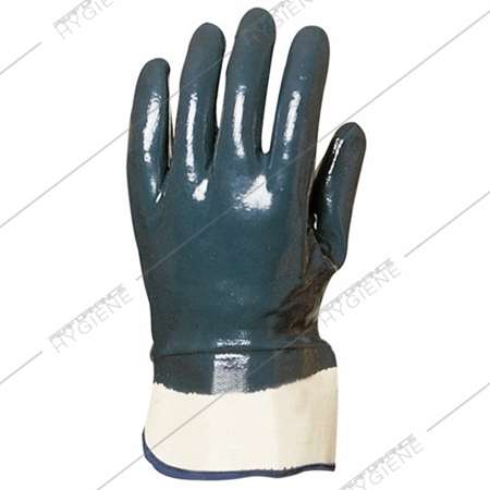 Image de Gants docker nitrile bleu double enduction dos enduit-T10/XL