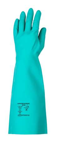 Image de Gants Nitrile vert (risque chimiques Nitro PLUS 45cm - T08