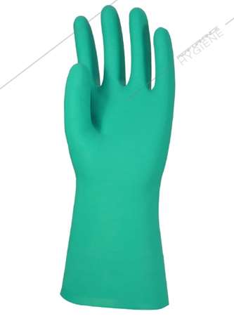 Image de Gants Nitrile vert 30cm (risques chimiques) - T08/L