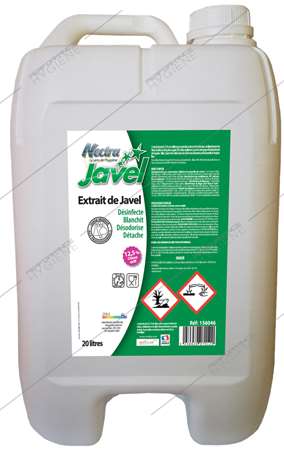 Image de Eau de javel concentrée à 12,5% Chl - 48° - bidon 25kg / 20L