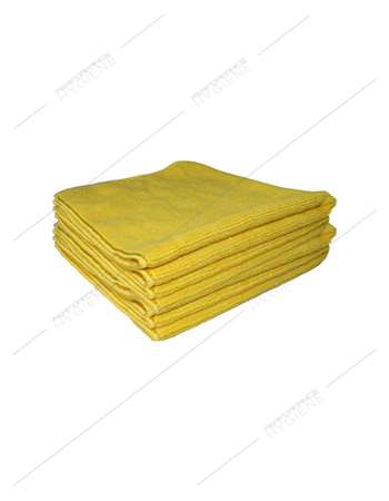 Image de Lavette microfibre multi usages 40x40cm FIRST Jaune x10