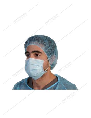 Masques chirurgicaux 3 plis type IIR bleu - boite de 50