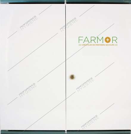 Image de Armoire à pharmacie métal blanc 2 portes