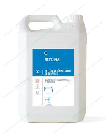 Nettoyant désinf. surfaces Ecocert HTS BIO NAT'CLEAR - 5L