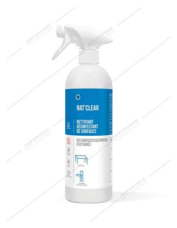 Image de Nettoyant désinf. surfaces Ecocert HTS BIO NAT'CLEAR - 750ml