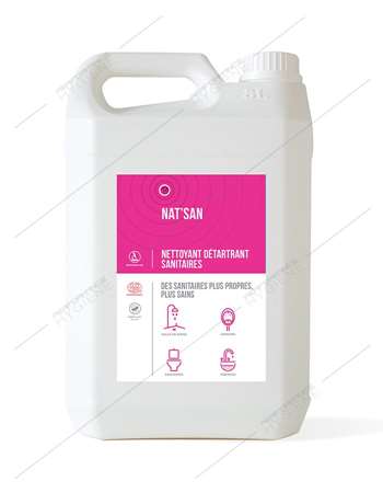 Image de Nettoyant détartrant désinf sanitaires HTS BIO NAT'SAN 5L