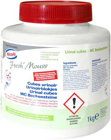 Image de Cubes urinoirs détartrants FRESH'MOUSS - boite 1kg