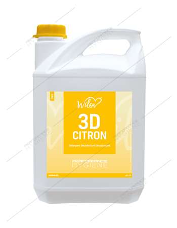 Image de Détergent désinfectant désodorisant WILOV 3D citron - 5L