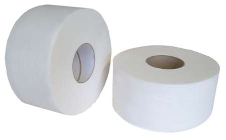 Image de Papier wc Mini Jumbo pure ouate gaufrée blanc 2P - lot 12