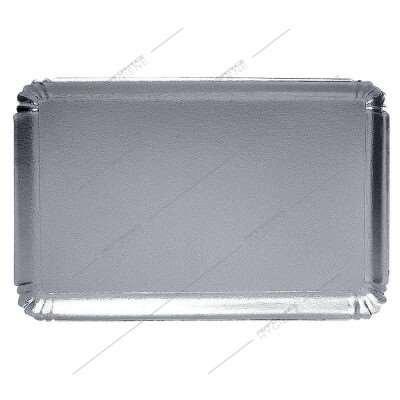 Plateau traiteur en carton argent 28x42cm - carton de 100