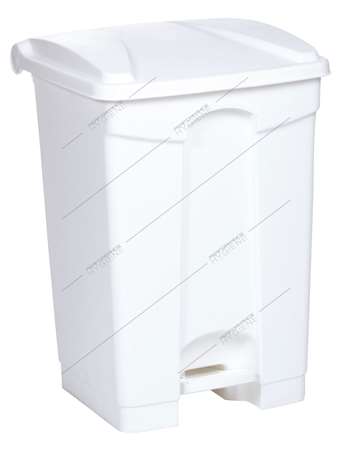 Poubelle cuisine plastique blanche à pédale HACCP 45L