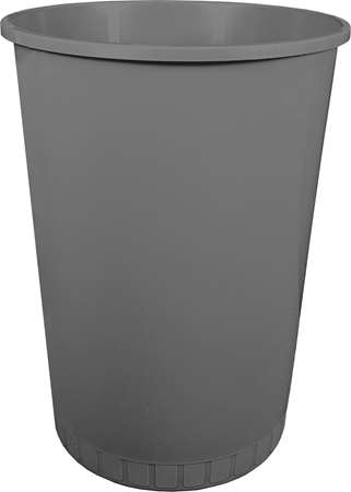 Corbeille de bureau plastique grise 45L