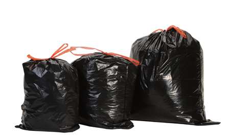 Image de Sacs poubelle noirs BD100L liens coulissants - carton de100