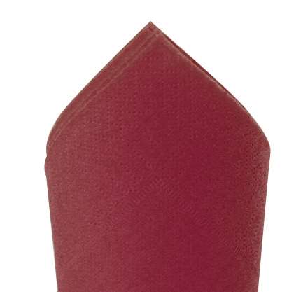 Image de Serviettes 38x38cm ouate micro gaufrée 2 plis (Bordeaux)x100