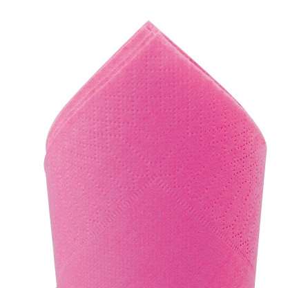 Image de Serviettes 38x38cm ouate micro gaufrée 2 plis (Fushia) x100