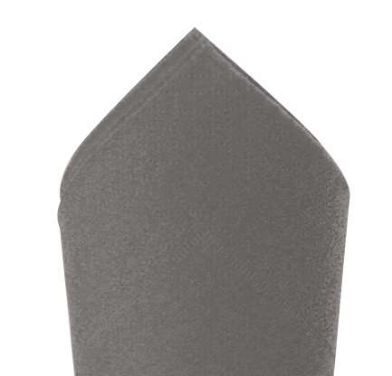Serviettes 38x38cm ouate micro gaufrée 2 plis (Gris) x100