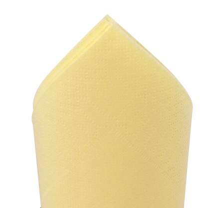 Serviettes 38x38cm ouate micro gaufrée 2 plis (Jaune)x100