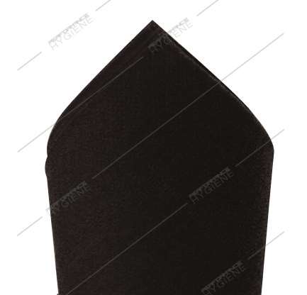 Image de Serviettes 38x38cm ouate micro gaufrée 2 plis (Noire) x100