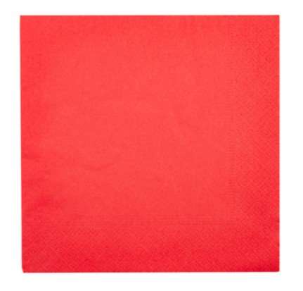 Image de Serviettes 39x39cm ouate Ecolabel 2 plis (Rouge) x100