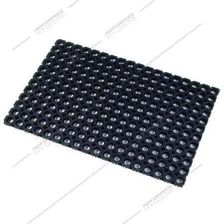 Tapis caillebotis caoutchouc noir renforcé 23mm - 100x150cm