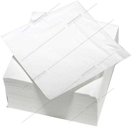 Serviettes 38x38cm ouate 2P (Blanc) - lot 100 (1C=24pqt)