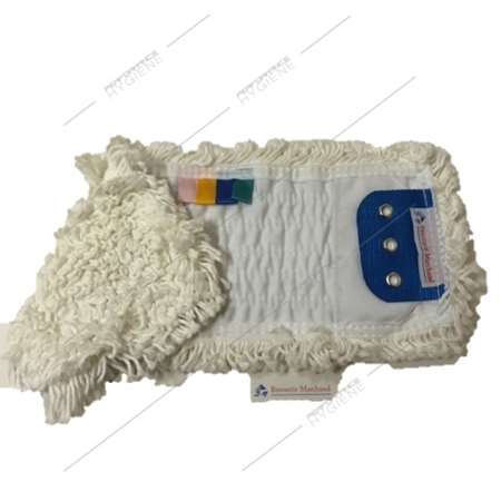 Image de Frange à languettes 3 oeillets support coton blanc - 40cm