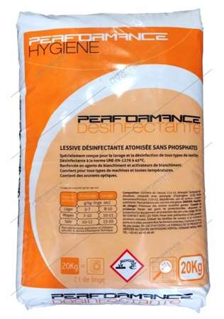 Image de Lessive linge PERFORMANCE DESINFECTANTE MEGA - sac 20kg