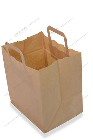 Image de Sacs papier kraft brun 26x20x28cm à poignées - lot 250