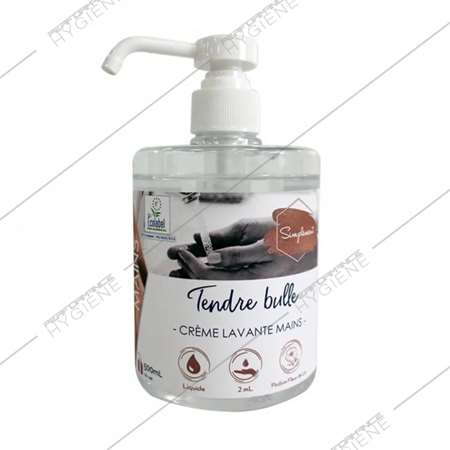 Image de Savon crème Ecolabel TENDRE BULLE Fleur de lin - pompe 500ml