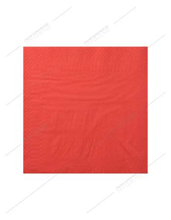 Serviettes 20x20cm ouate 2 Plis (Rouge) - carton 1800