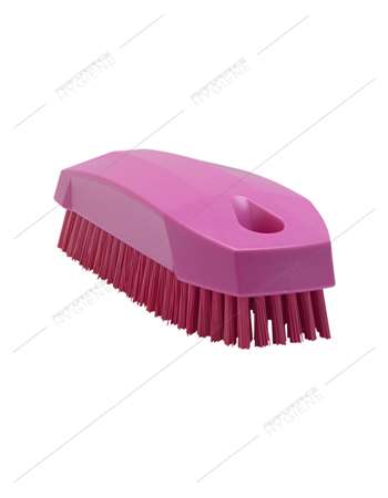Image de Brosse à ongles/mains fibres dures rose L13cm VIKAN