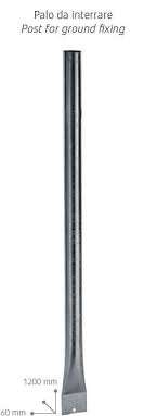 Image de Poteau à sceller en acier galvanisé pour support poubelle