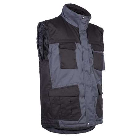 Image de Gilet matelassé sans manche gris/noir PIATTEC - TM