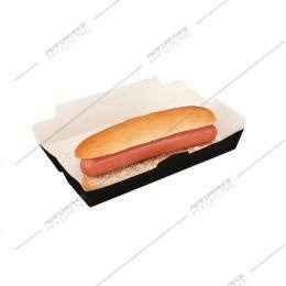 Boite carton hot dog noire ingraissable 250g/m² - lot 600