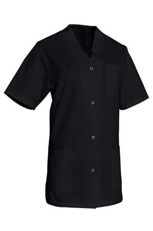 Blouse à pressions P/C 195g MC VIVIANE (noire)