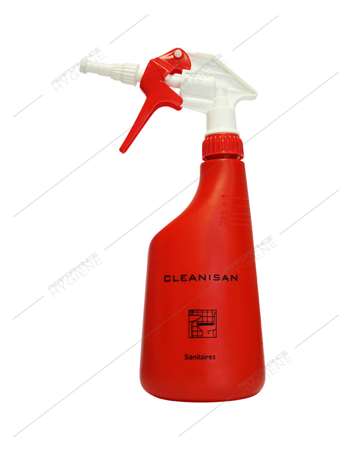 Image de Bouteille rouge 600 ml sérigraphiée CLEANISAN