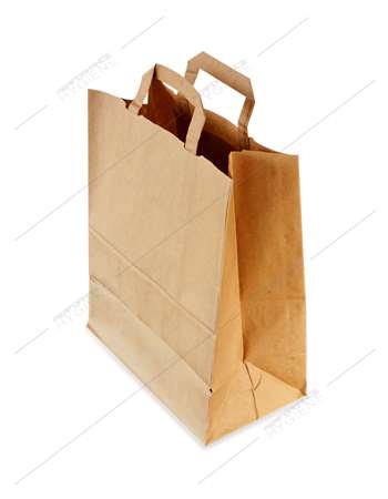 Image de Sacs papier kraft brun 26x14x32cm à poignées - lot 250