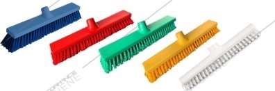 Image de Balai fibre souple alimentaire douille droite vis 38cm- bleu