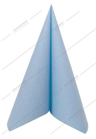 Image de Serviettes 40x40cm non tissées (Bleu ciel) x50 (1C=8)