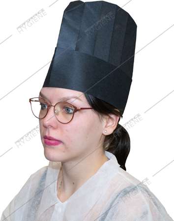 Image de Toque en viscose noire - ht=25cm - sachet de 10