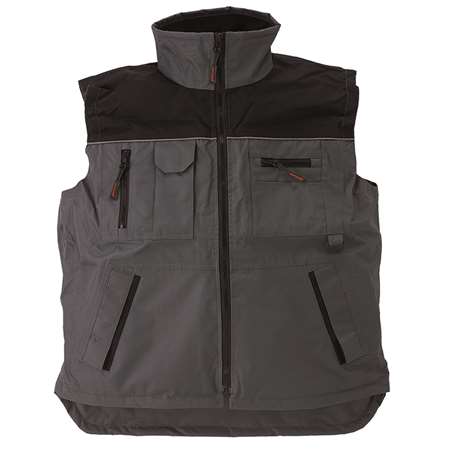 Image de Gilet sans manche 100% polyester RIPSTOP (gris/noir)