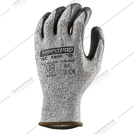 Image de Gants anticoupures tricot enduction latex noir T09/L x10